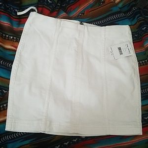 Free People White Mini Skirt